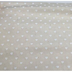 White Heart Pattern Cotton Fabric Fat Quarter 18x22" Sewing Craft Projects